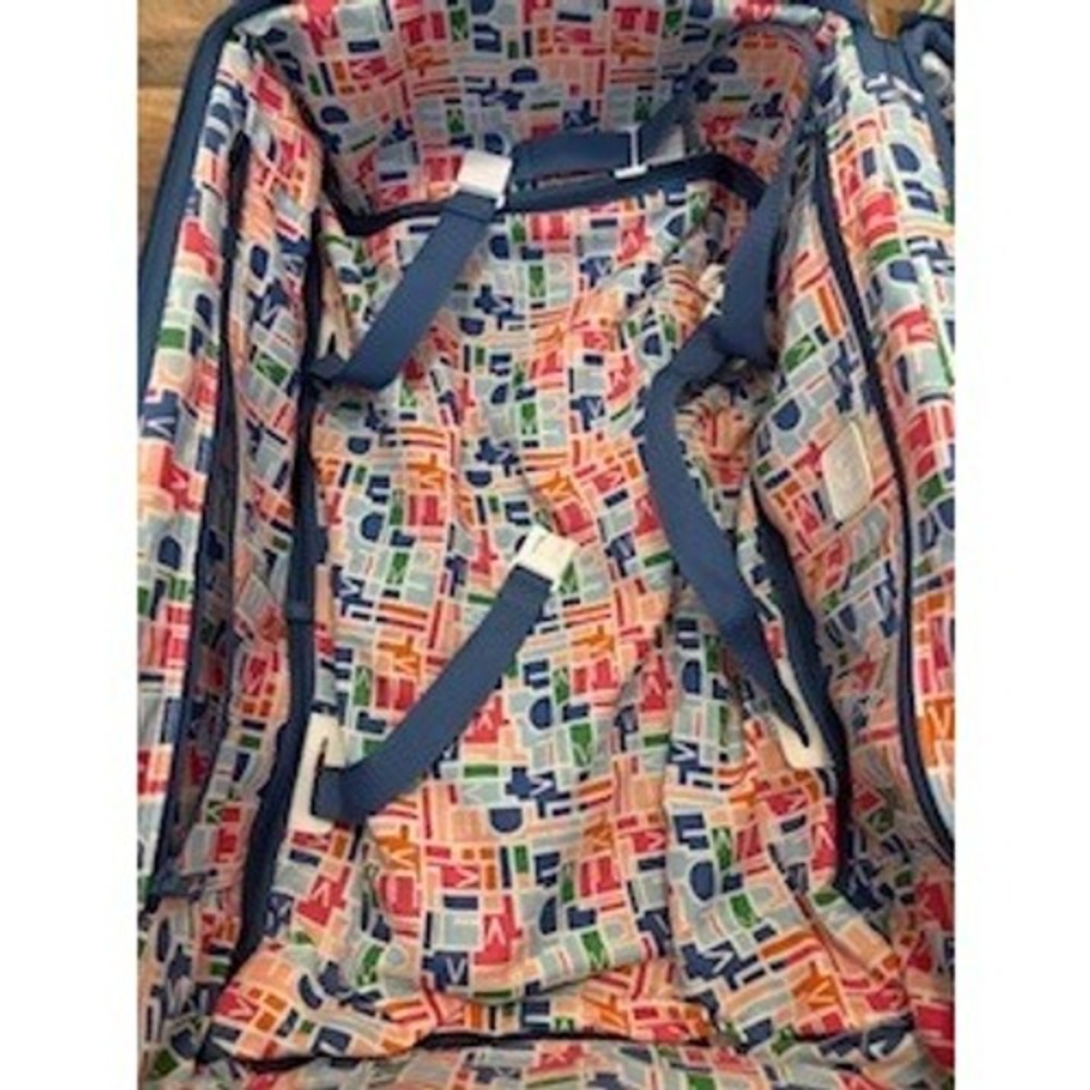 Diane von Furstenberg Rolling Suitcase Blue White Trim Carry On Luggage 19 Inch - Picture 9 of 15